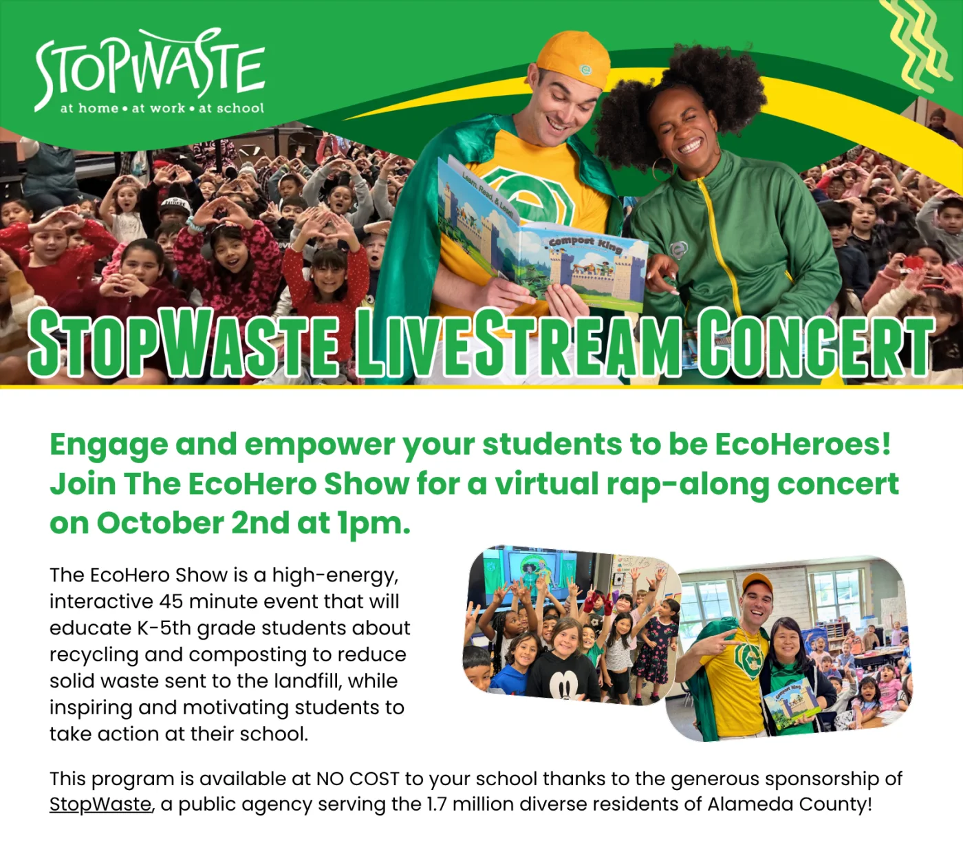 StopWaste Livestream Concert information